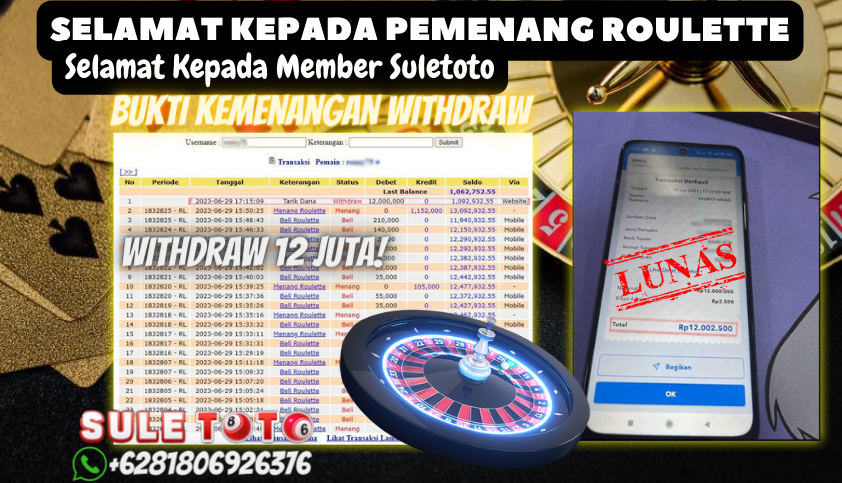 Bukti JP Casino Suletoto - Judi Roulette Online