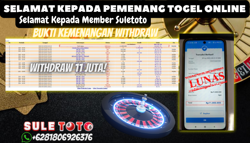 Bukti JP Togel Online Suletoto - Togel Carolinaday