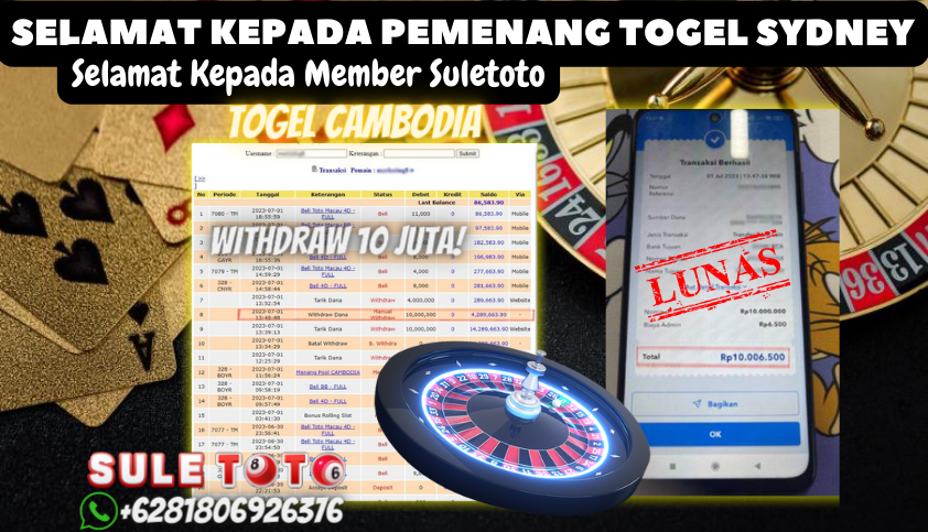 Bukti JP Togel Online Suletoto - Togel Sydney