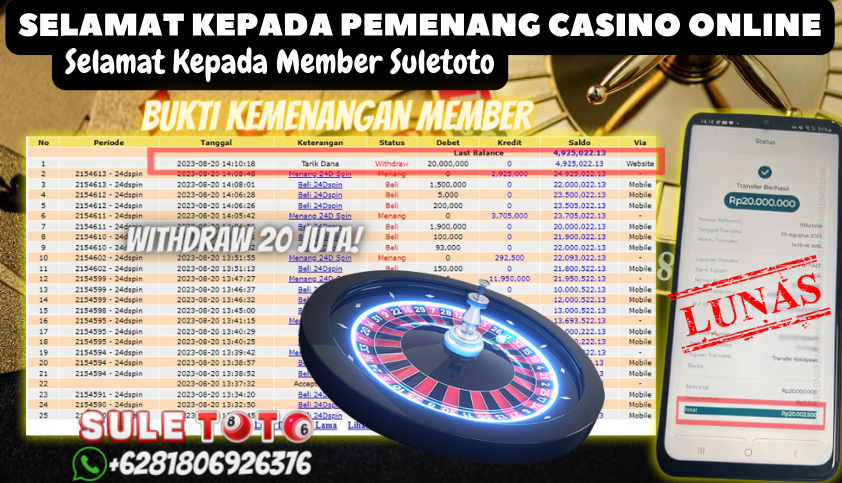 Bukti JP Live Casino - 24D Spin