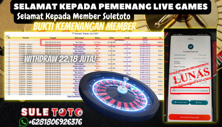 Bukti JP Live Casino - 24D Spin