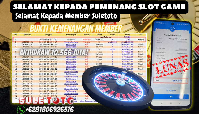 Bukti JP Casino Suletoto - Judi Roulette Online